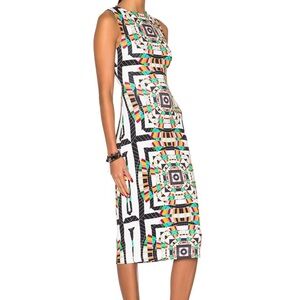 Gorgeous Mara Hoffman Cream Tesselate Cream Bodycon Dress